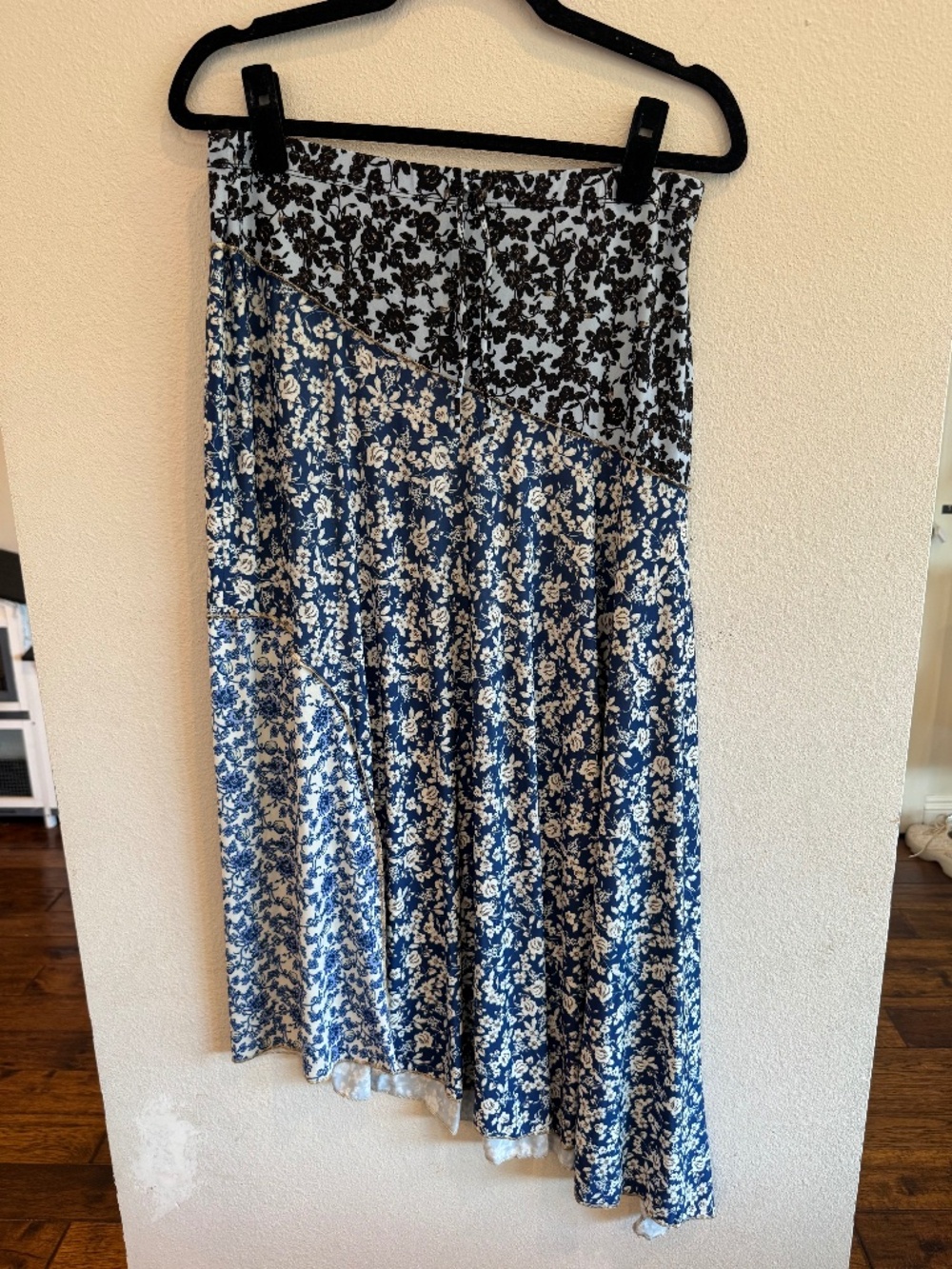 Mango Floral Patchwork Skirt and Top Set Large NWT